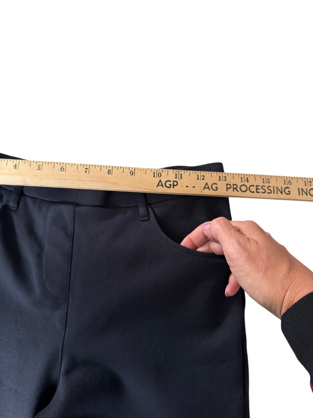 Quince Ultra-Stretch Ponte Straight Leg Pants Navy Small Tall Work Career D454 - Picture 6 of 9